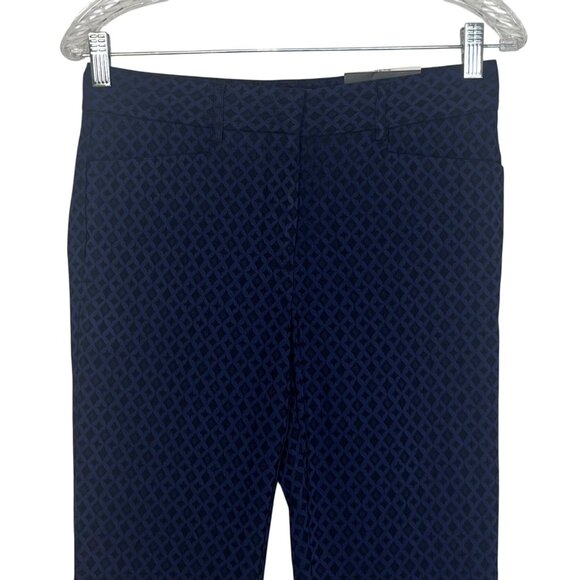 Mario Serrani Italy Pants Womens Size 2 Blue Black New Stretch Tummy Control - Picture 3 of 10